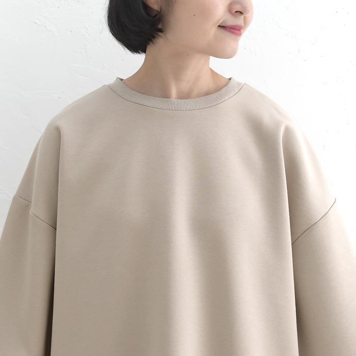 20％OFF セール！ 返品交換不可 プルオーバー トレーナー 長袖 レディース ストレッチポンチ ふわり袖 クルーネック 25AW1024, q0123, q2, | earth_eco_loco | 20