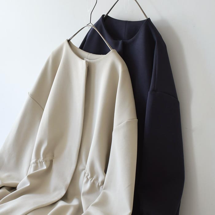 30％OFF セール！ 返品交換不可 ノーカラーコート レディース ロング ライトアウター ストレッチポンチ ウエスト絞り 25AW1003, q0109, q3, | earth_eco_loco | 16