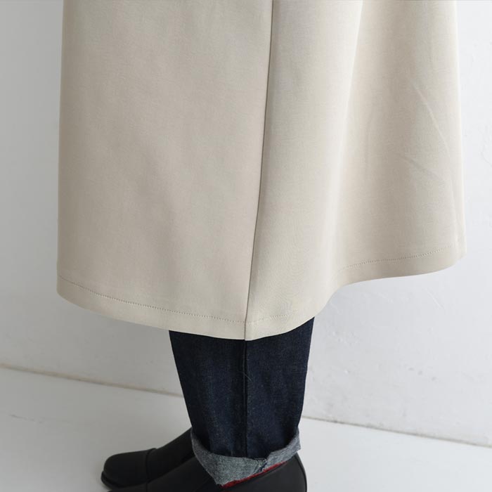 30％OFF セール！ 返品交換不可 ノーカラーコート レディース ロング ライトアウター ストレッチポンチ ウエスト絞り 25AW1003, q0109, q3, | earth_eco_loco | 21