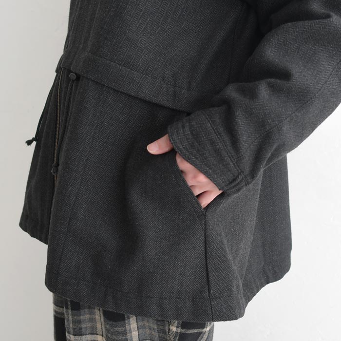 30％OFF セール！ 返品交換不可 マウンテンパーカー レディース マンパ ライトアウター ツイード ヘリンボン 裏地付き ゆったり 25AW1024, q0109, q3, | earth_eco_loco | 20