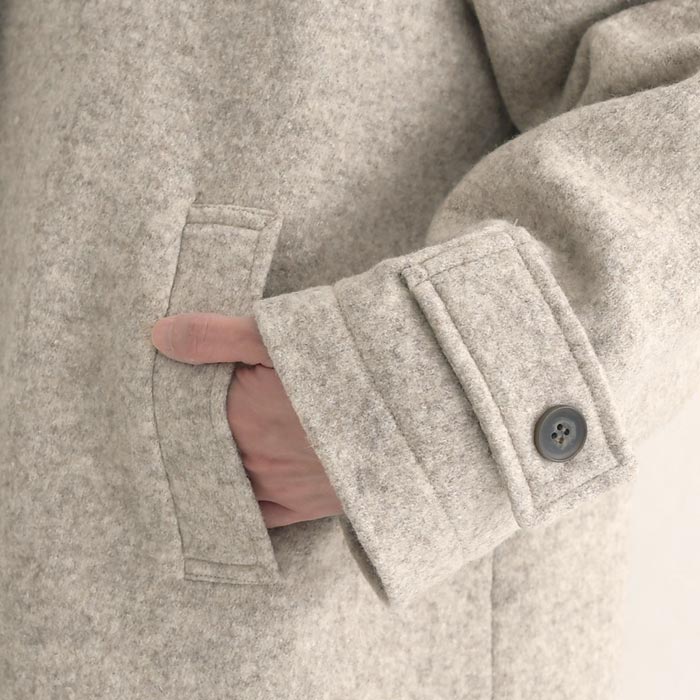 小顔に見える 立ち襟フードのウールコート レディース あったか ロング 25AW1107, | earth_eco_loco | 20