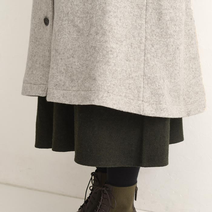 小顔に見える 立ち襟フードのウールコート レディース あったか ロング 25AW1107, | earth_eco_loco | 21