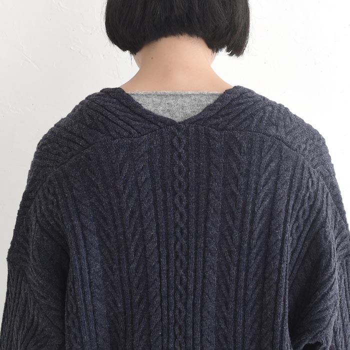 クーポンで30％OFF カーディガン 長袖 レディース 総ケーブル編み 着ぶくれしない あったか 25AW1114, | earth_eco_loco | 16