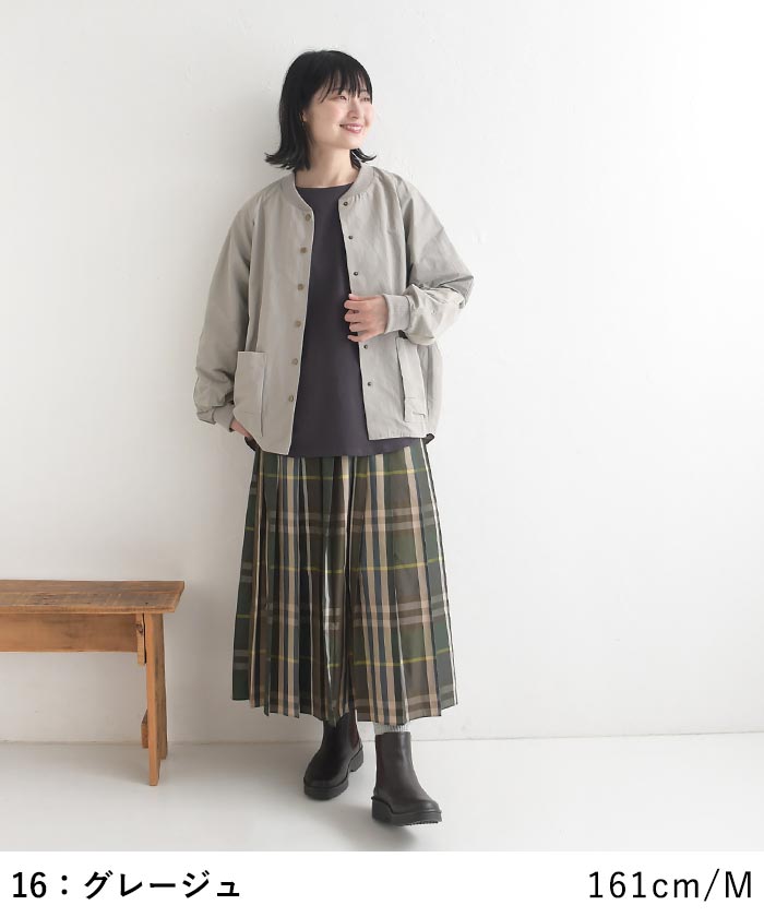 一部予約 ブルゾン 軽量ショートコート 綿ナイロン 後ろボリューム earth_eco_loco  秋 30代 40代 50代 26AW0904, | earth_eco_loco | 13