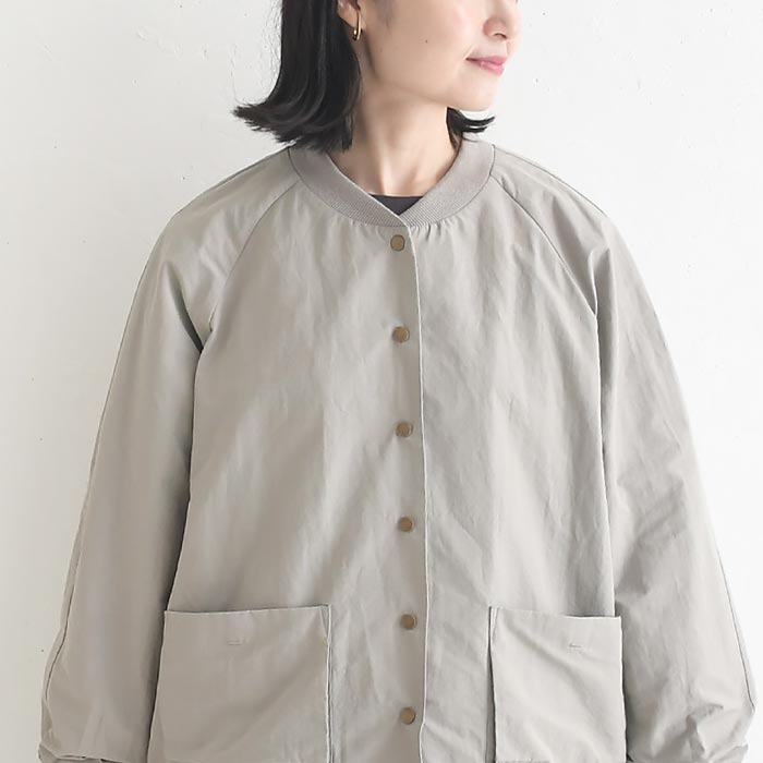 一部予約 ブルゾン 軽量ショートコート 綿ナイロン 後ろボリューム earth_eco_loco  秋 30代 40代 50代 26AW0904, | earth_eco_loco | 15