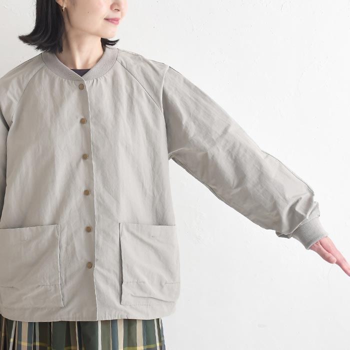 一部予約 ブルゾン 軽量ショートコート 綿ナイロン 後ろボリューム earth_eco_loco  秋 30代 40代 50代 26AW0904, | earth_eco_loco | 17