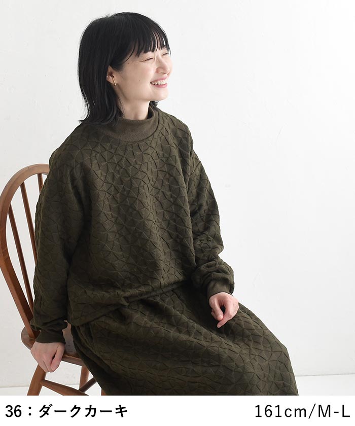 ハイネックプルオーバー 幾何学ジャガード earth_eco_loco  秋 冬 26AW1002, | earth_eco_loco | 12