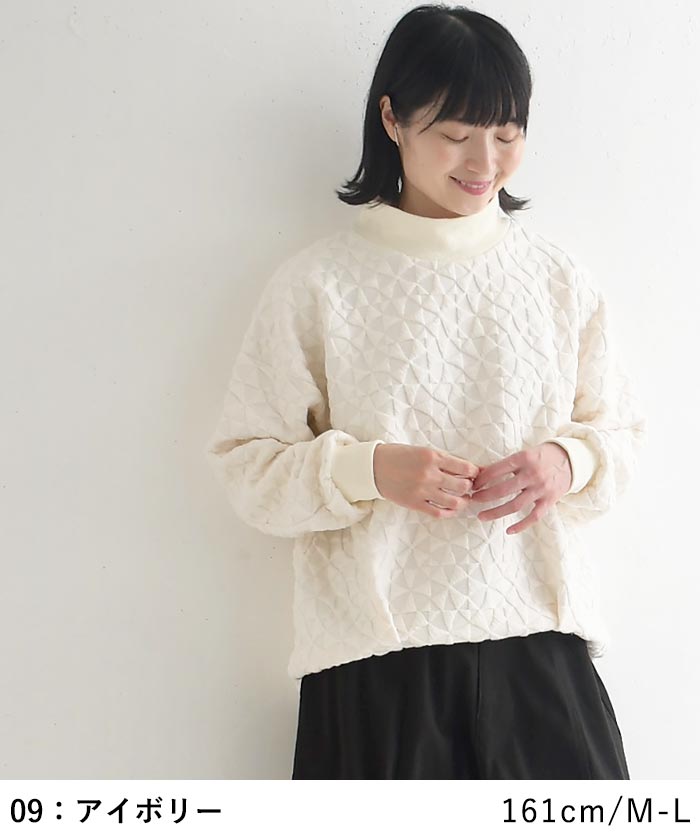 ハイネックプルオーバー 幾何学ジャガード earth_eco_loco  秋 冬 26AW1002, | earth_eco_loco | 13