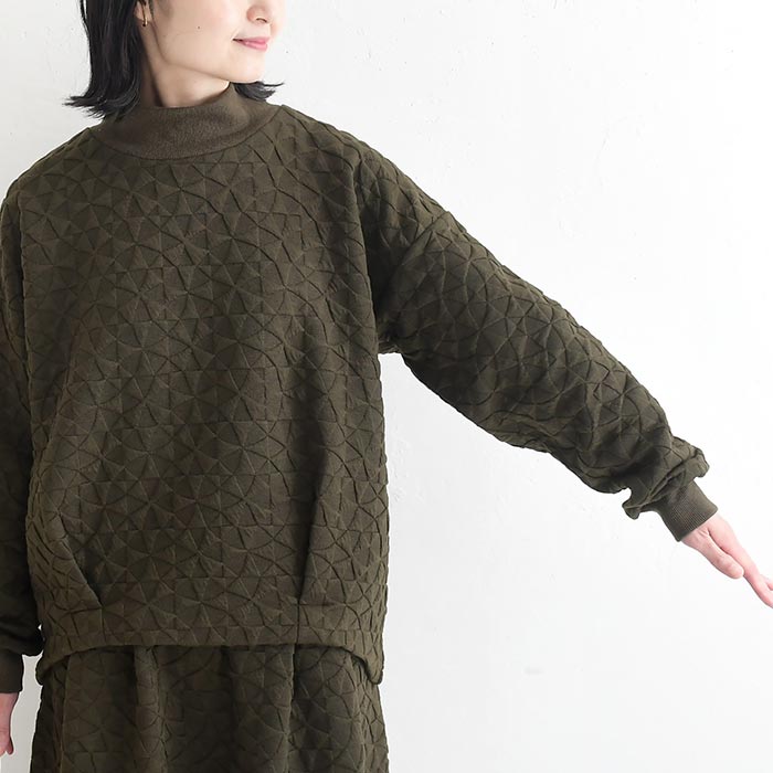 ハイネックプルオーバー 幾何学ジャガード earth_eco_loco  秋 冬 26AW1002, | earth_eco_loco | 16
