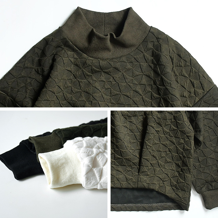ハイネックプルオーバー 幾何学ジャガード earth_eco_loco  秋 冬 26AW1002, | earth_eco_loco | 20