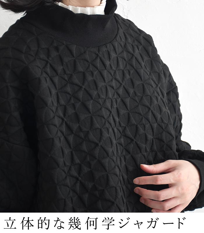 ハイネックプルオーバー 幾何学ジャガード earth_eco_loco  秋 冬 26AW1002, | earth_eco_loco | 06