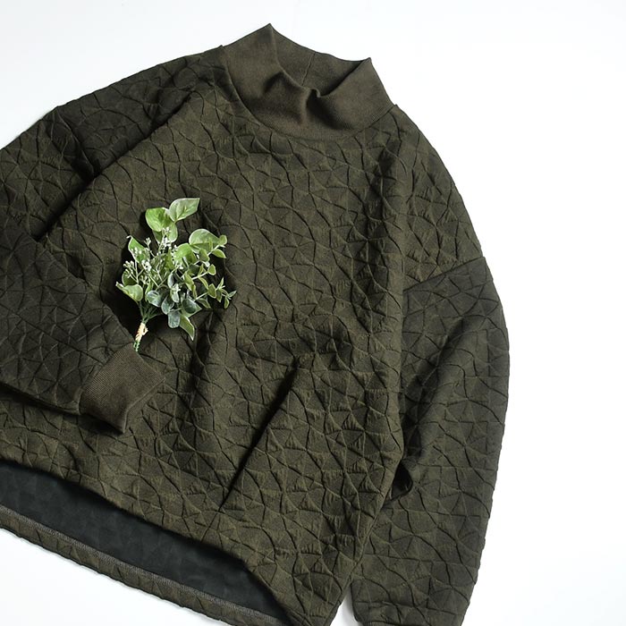 ハイネックプルオーバー 幾何学ジャガード earth_eco_loco  秋 冬 26AW1002, | earth_eco_loco | 07