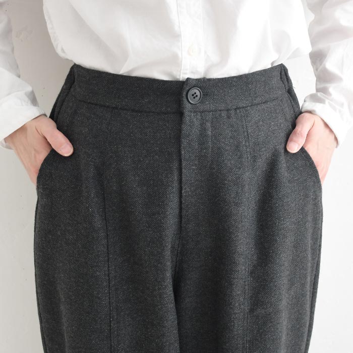 パンツ ウール混 ヘリンボーン ツイード earth_eco_loco  秋冬 26AW1014, | earth_eco_loco | 14