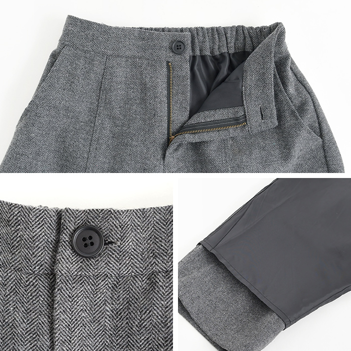 パンツ ウール混 ヘリンボーン ツイード earth_eco_loco  秋冬 26AW1014, | earth_eco_loco | 19