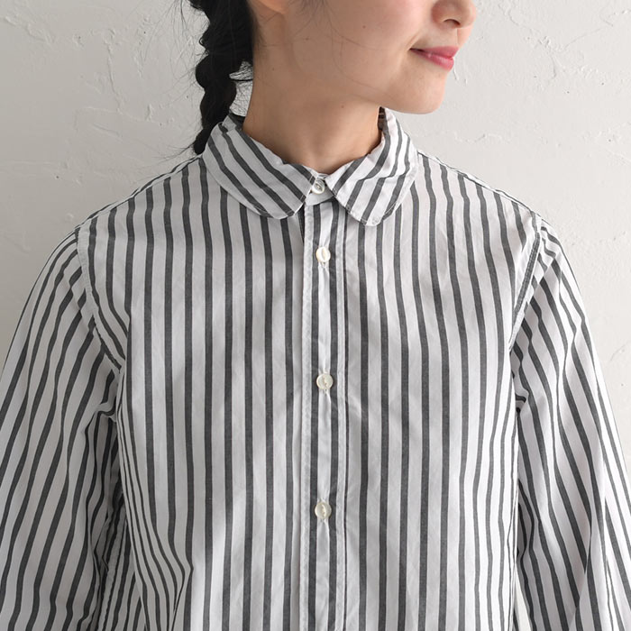 メール便送料無料 シャツ ブラウス 長袖 レディース タイプライター 綿100% 25AW0808R, | earth_eco_loco | 22