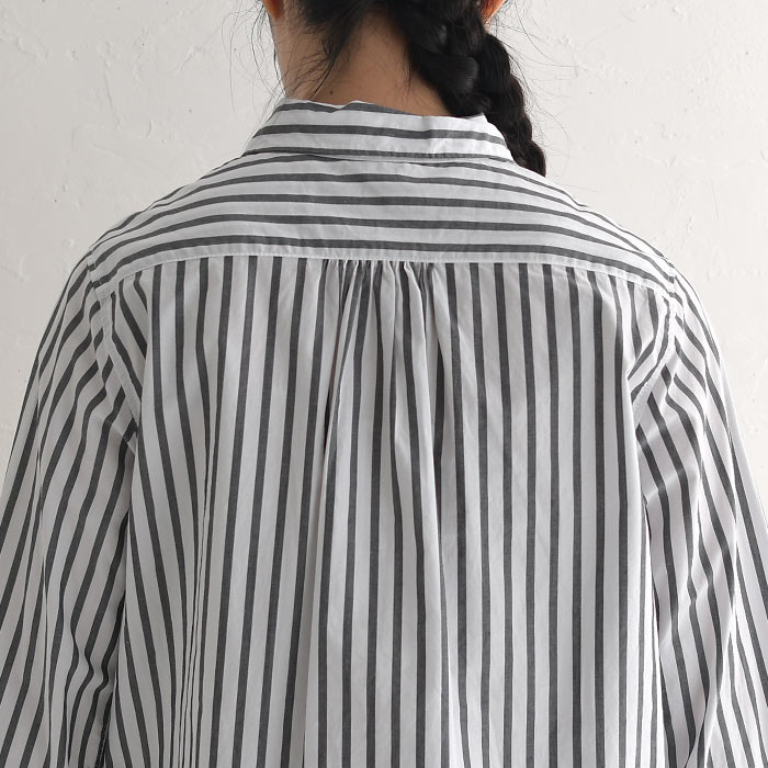 メール便送料無料 シャツ ブラウス 長袖 レディース タイプライター 綿100% 25AW0808R, | earth_eco_loco | 23