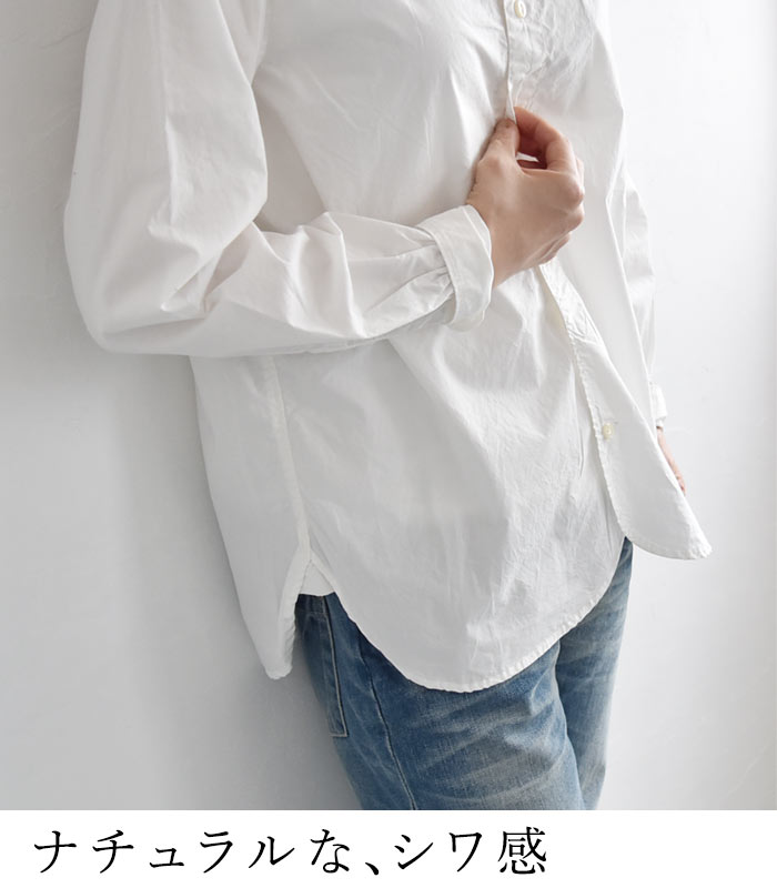 メール便送料無料 シャツ ブラウス 長袖 レディース タイプライター 綿100% 25AW0808R, | earth_eco_loco | 16