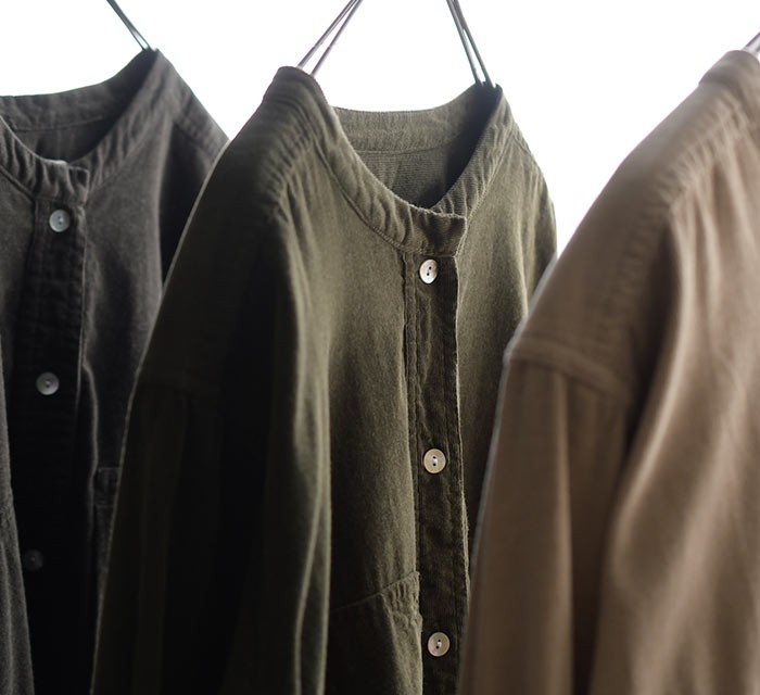 シャツワンピース 長袖 レディース コーデュロイ ワイドポケット 綿100％ 25AW1010R, | earth_eco_loco | 14