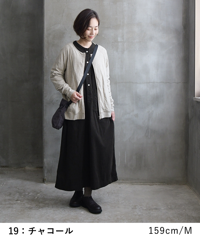 シャツワンピース 長袖 レディース コーデュロイ ワイドポケット 綿100％ 25AW1010R, | earth_eco_loco | 06