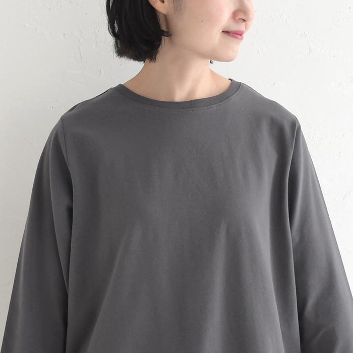 カットソー 長袖 レディース チュニック ストレッチコットン26SS0204R, | earth_eco_loco | 21