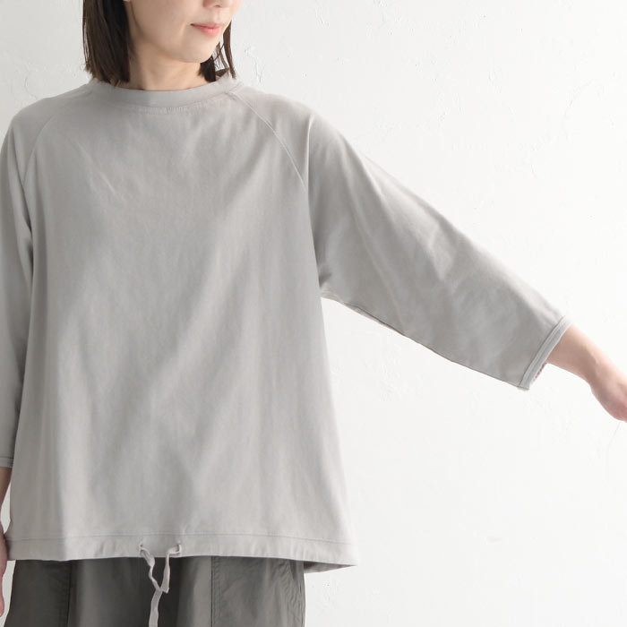 メール便可 カットソー レディース Tシャツ ラグラン ストレッチ コットン 綿 大きいサイズ 25SS0304R, | earth_eco_loco | 25