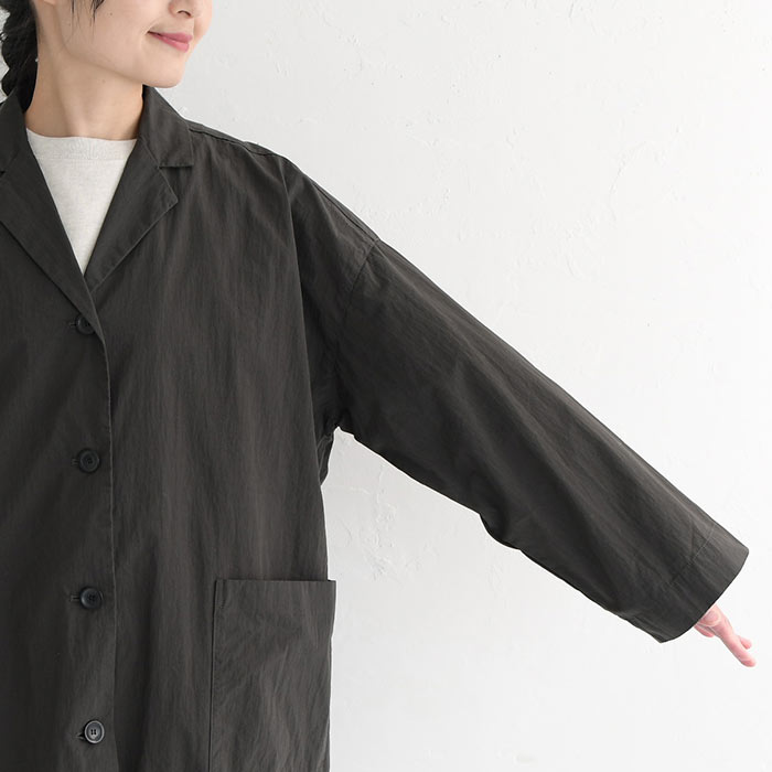 1,111円OFFクーポンあり ワイドコート テーラード ライトアウター 高密度コットン ヴィンテージ 羽織り 大きいサイズ 24SS0216, | earth_eco_loco | 14
