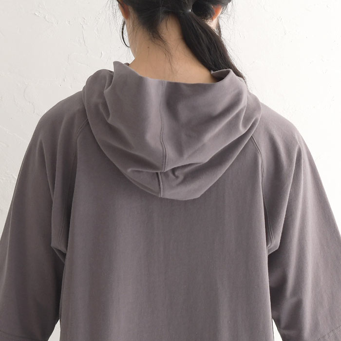 メール便送料無料 パーカー カットソー Tシャツ レディース 日本製 16番天竺 5分袖 綿100％ 大きいサイズ 25AW0718R, | earth_eco_loco | 22