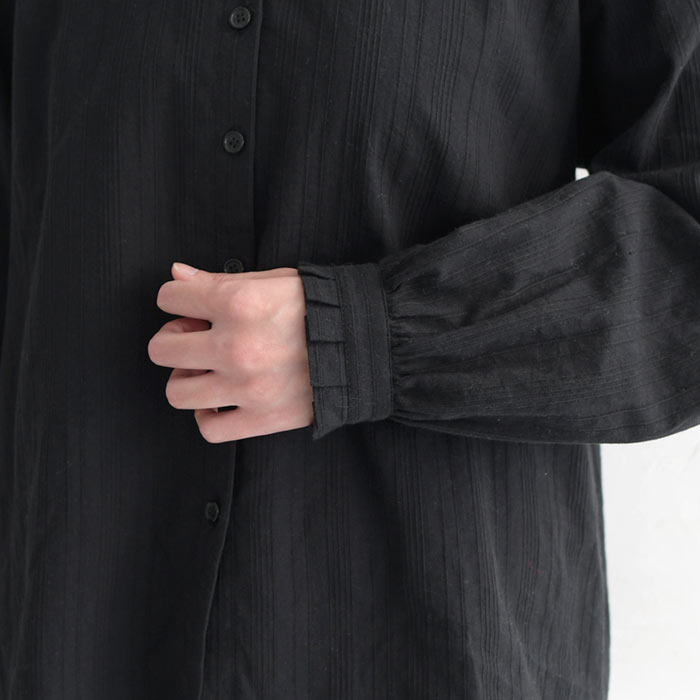 2,222円OFFクーポンあり メール便送料無料 ブラウス シャツ レディース コットン タックフリル襟 綿100％ 25AW0919R, | earth_eco_loco | 18