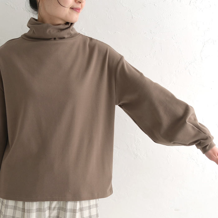 プルオーバー 長袖 レディース タートル あったか 伸びる 綿 秋冬 25AW0926R, c1204, | earth_eco_loco | 22