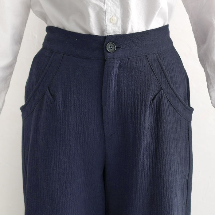 50％OFF セール！ 返品交換不可 パンツ ワイド アラジン　レディース 裏起毛 スリット入り 綿麻ガーゼ接結 大きいサイズ 24AW1011, q0109, q5, | earth_eco_loco | 17