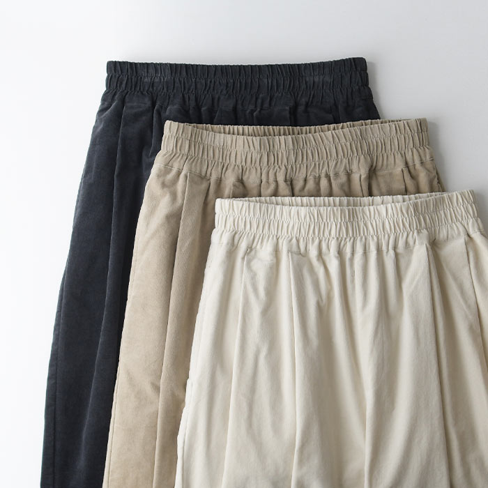 ワイドパンツ ロング レディース コットン別珍 ベルベット 綿 大きいサイズ 24AW1004, | earth_eco_loco | 16