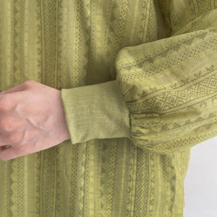 ブラウス 長袖 レディース シャツ プルオーバー 袖リブ 綿100％ 大きいサイズ 24AW0913, | earth_eco_loco | 18