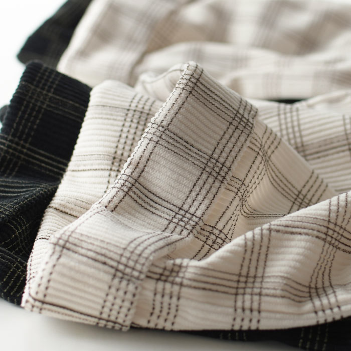 70％OFF セール！ 返品交換不可 パンツ ワイド レディース ストレッチコーデュロイ チェック 綿 大きいサイズ 24AW1024, q0123, q7, |  | 16