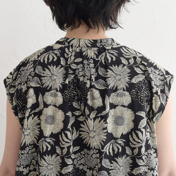 ワンピース ロング レディース ノースリーブ 花柄 フラワープリント 繊細タック 春夏 大きいサイズ 26SS0508R, 爆買 | earth_eco_loco | 16