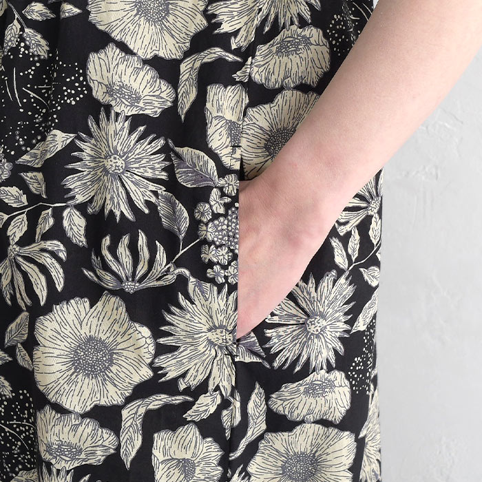 ワンピース ロング レディース ノースリーブ 花柄 フラワープリント 繊細タック 春夏 大きいサイズ 26SS0508R, 爆買 | earth_eco_loco | 18