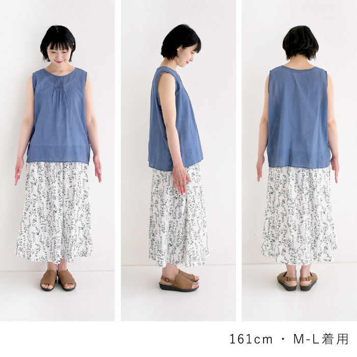 アンサンブル レディース きれいめ 夏 ガウンカーデ クラッシュボイル 綿100％ 大きいサイズ 25SS0627, | earth_eco_loco | 21