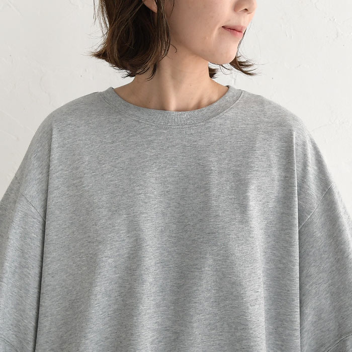 カットソー 六分袖 レディース 肘が隠れる ぽわん袖 Tシャツ 無地 シンプル 綿100％ 25SS0418,　爆買 | earth_eco_loco | 17