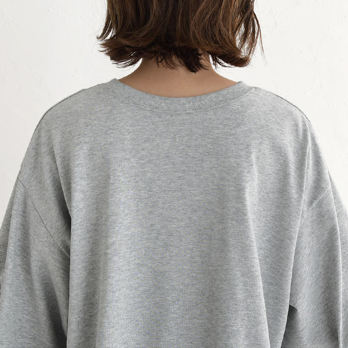 カットソー 六分袖 レディース 肘が隠れる ぽわん袖 Tシャツ 無地 シンプル 綿100％ 25SS0418,　爆買 | earth_eco_loco | 18