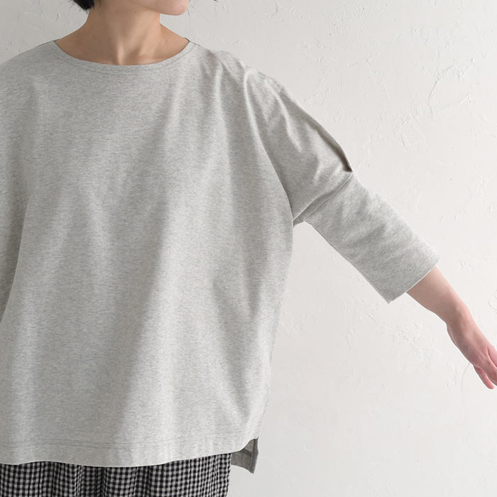 カットソー プルオーバー 長袖 レディース ロンT 日本製 バスク天竺 綿100％ 25SS0314, | earth_eco_loco | 18