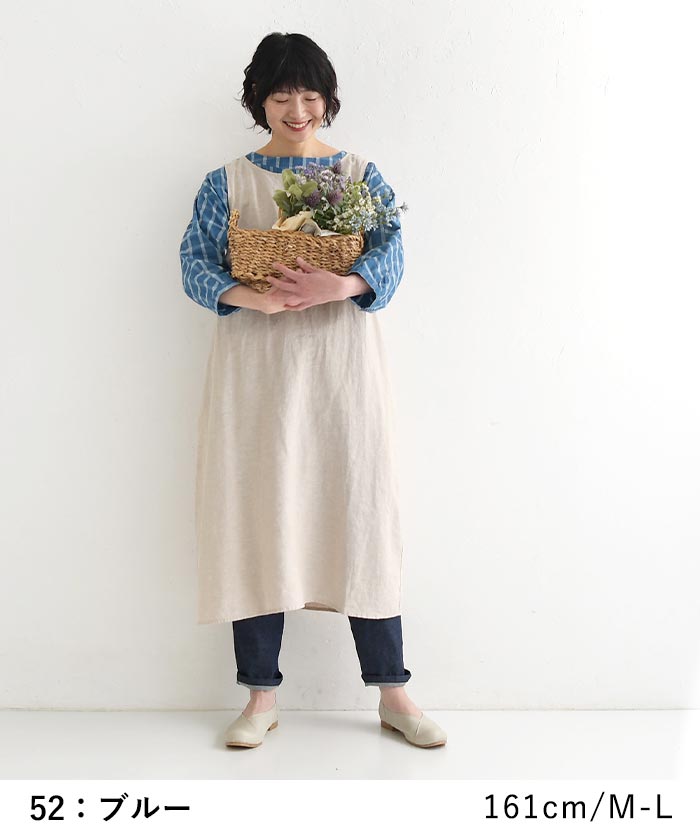 プルオーバー レディース 長袖 ブラウス シャツ 綿 チェック ゆったり 大きいサイズ 25SS0418, | earth_eco_loco | 12