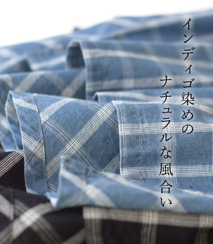 プルオーバー レディース 長袖 ブラウス シャツ 綿 チェック ゆったり 大きいサイズ 25SS0418, | earth_eco_loco | 03