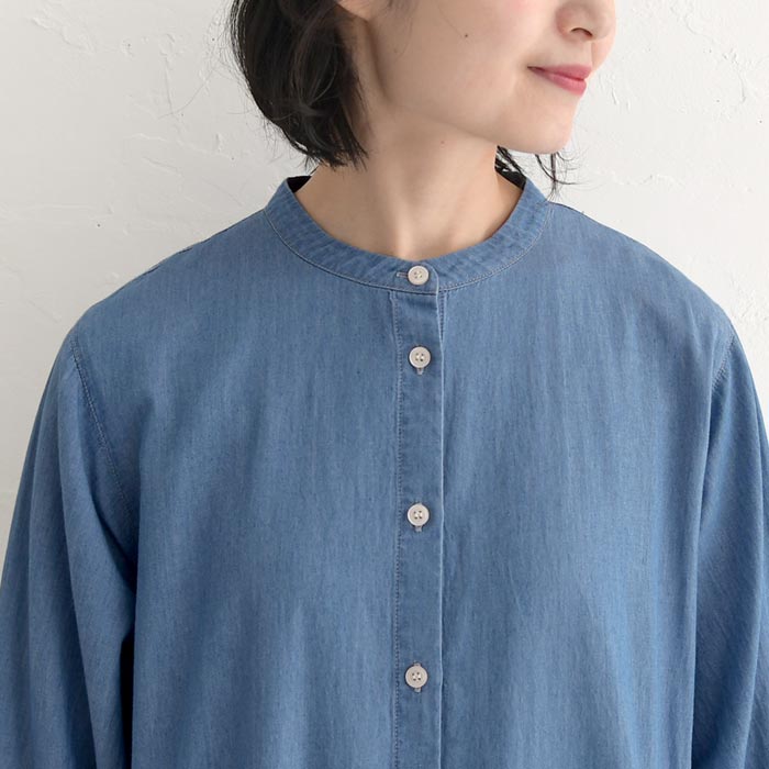 ワンピース ロング 涼しい レディース ライト 3オンスデニム 綿100％ 25SS0704, | earth_eco_loco | 13