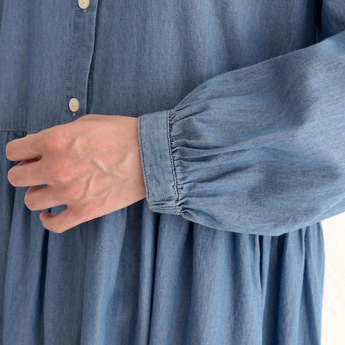 ワンピース ロング 涼しい レディース ライト 3オンスデニム 綿100％ 25SS0704, | earth_eco_loco | 16