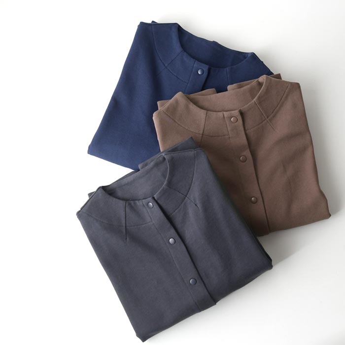 【20％OFF セール！】 返品交換不可 ハイネック カーディガン レディース コットン裏毛 綿 25AW1010, q1219, q2, | earth_eco_loco | 14