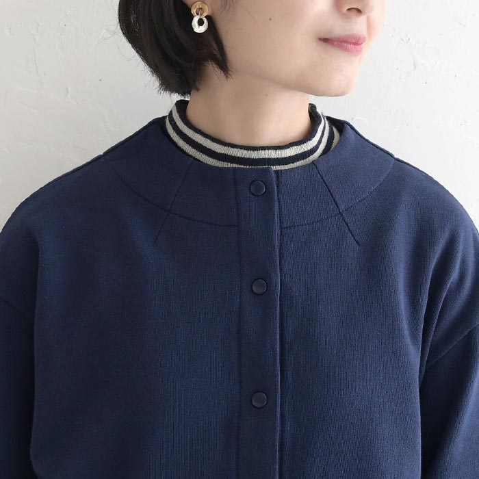 【20％OFF セール！】 返品交換不可 ハイネック カーディガン レディース コットン裏毛 綿 25AW1010, q1219, q2, | earth_eco_loco | 15