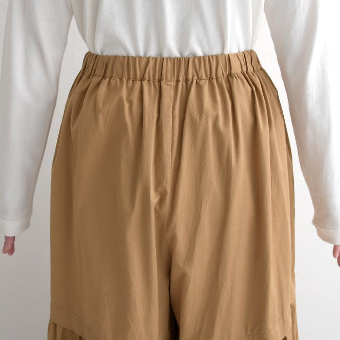 20％OFF セール！ 返品交換不可 フレアパンツ ワイド レディース ストレッチコットン ティアード ギャザー ゆったり 綿 25AW0904, q1128, q2, | earth_eco_loco | 17