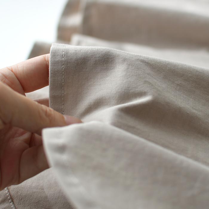 ブラウス 長袖 レディース ストレッチコットン ノーカラー ワイド ゆったり 綿 25AW0904, | earth_eco_loco | 15