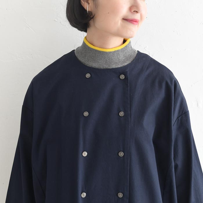 50％OFF セール！ 返品交換不可 ワンピース 長袖 レディース ロング ストレッチコットン ダブルボタン 綿 25AW0904, q0109, q5, | earth_eco_loco | 17