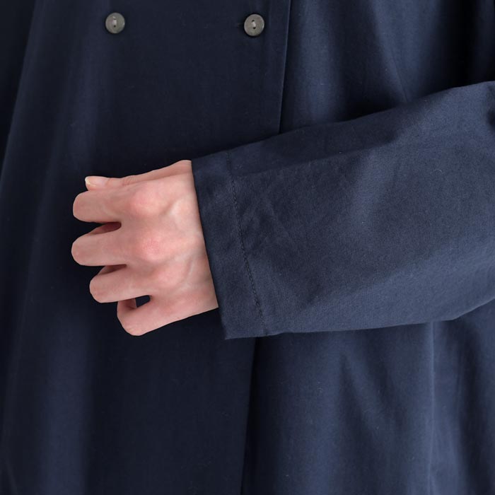 50％OFF セール！ 返品交換不可 ワンピース 長袖 レディース ロング ストレッチコットン ダブルボタン 綿 25AW0904, q0109, q5, | earth_eco_loco | 20