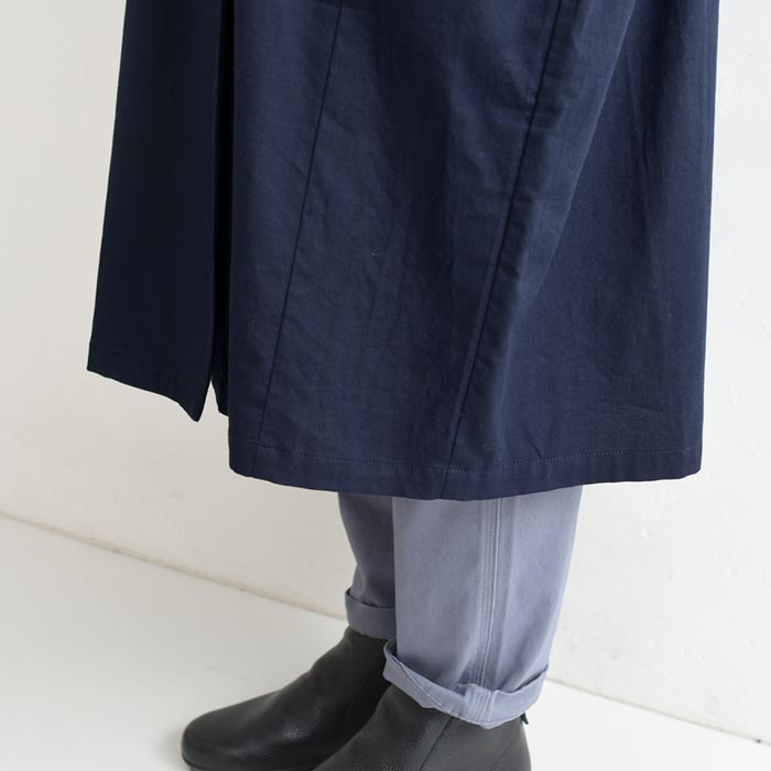 50％OFF セール！ 返品交換不可 ワンピース 長袖 レディース ロング ストレッチコットン ダブルボタン 綿 25AW0904, q0109, q5, | earth_eco_loco | 22